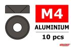 Team Corally Aluminium Unterlegscheibe für M4 Senkkopfschrauben AD=10mm Gun Metal 10 St / C-3213-40-3