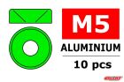 Team Corally Aluminium Unterlegscheibe für M5 Senkkopfschrauben AD=12mm Grün 10 St / C-3213-50-1