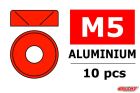 Team Corally Aluminium Unterlegscheibe für M5 Senkkopfschrauben AD=12mm Rot 10 St / C-3213-50-5