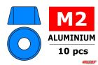 Team Corally Aluminium Unterlegscheibe für M2 Zylinderkopfschrauben AD=6mm Blau 10 St / C-3214-20-4