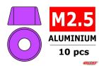 Team Corally Aluminium Unterlegscheibe für M2.5 Zylinderkopfschrauben AD=7mm Violet 10 St / C-3214-25-2