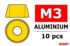 Team Corally Aluminium Unterlegscheibe für M3 Zylinderkopfschrauben AD=8mm Gold 10 St / C-3214-30-0