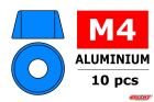 Team Corally Aluminium Unterlegscheibe für M4 Zylinderkopfschrauben AD=10mm Blau 10 St / C-3214-40-4