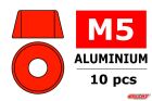 Team Corally Aluminium Unterlegscheibe für M5 Zylinderkopfschrauben AD=12mm Rot 10 St / C-3214-50-5