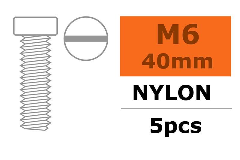 Revtec Linsenkopfschraube M6X40 Nylon 5 St / GF-0310-015