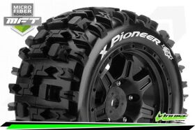 Louise RC MFT X-PIONEER KRATON 8S Serie Tire Set Mounted Sport Black Wheels Hex 24mm L-T3296BM / LR-T3296BM
