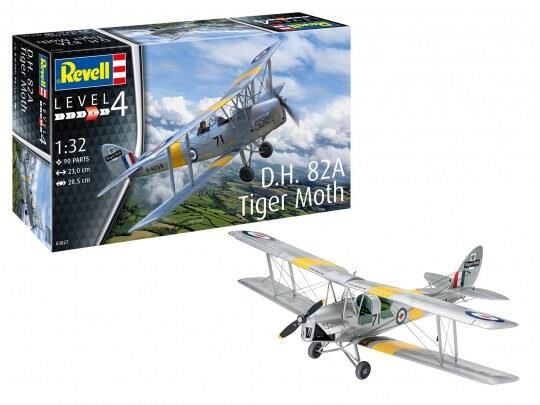 Revell Kunststoffmodellbausatz D.H. 82A Tiger Moth / 03827