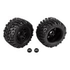 Team Associated RIVAL MT8 Tires and Wheels, mounted / AE25919