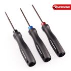 Koswork Hex Wrench Set 1.5mm, 2.0mm & 2.5mm (w/75mm Tip) (Alum. Tri Handle) / KOS13252-HSET3