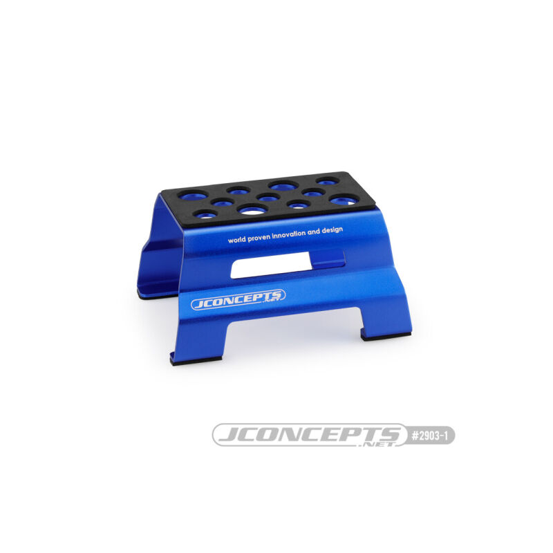 JConcepts metal car stand - blue / JCO2903-1