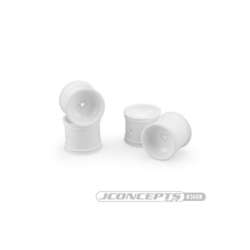 JConcepts Super Dish, Rustler | Stampede, 2.2” rear wheel - white, 4pc. / JCO3416W