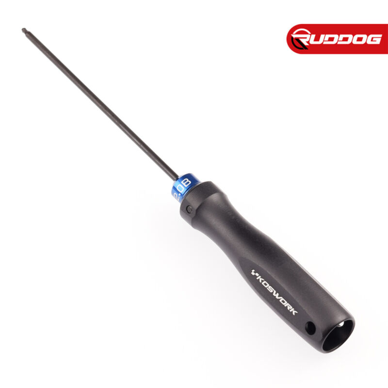 Koswork Ball End Hex Wrench 2.0mm (w/120mm Tip) (Alum. Tri Handle) / KOS13251-H20B