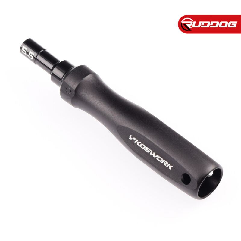 Koswork Hard Coated Aluminum 5.5mm Compact Nut Driver (For 3mm nut) (Alum. Tri Handle) / KOS13251-N55
