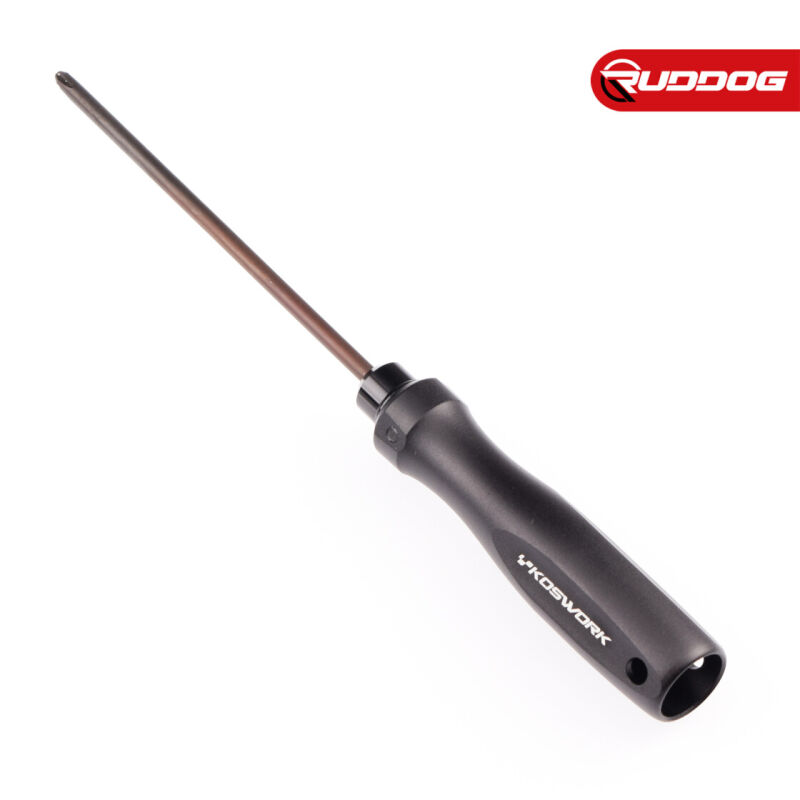 Koswork Phillips Screwdriver #2 Large 4.0mm (For Tamiya Cars) (Alum. Tri Handle) / KOS13251-P4