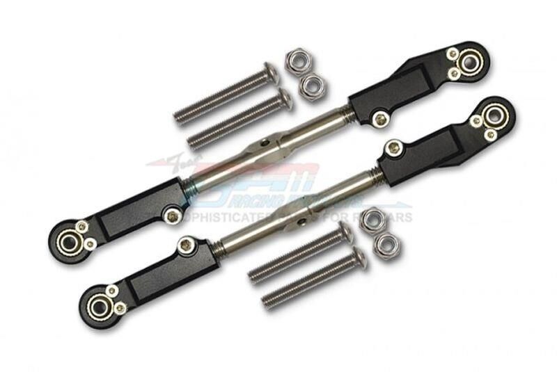GPM 1/8 4WD KRATON 6S BLX SPEED MONSTER TRUCK black ALUMINUM+STAINLESS STEEL REAR UPPER ARM TIE ROD -10PC SET / GPMMAT057SBK