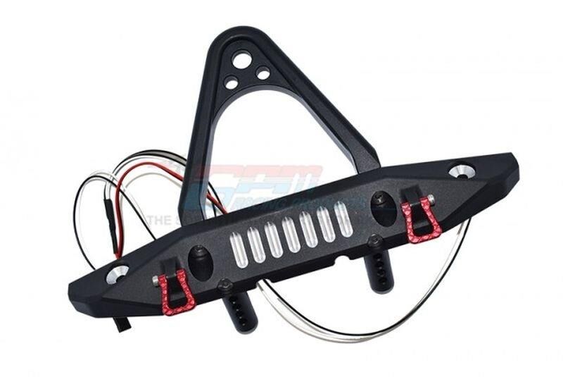 GPM 1/6 AXIAL 4WD SCX6 ALUMINIUM FRONT BUMPER WITH D-RINGS (SPIKED DESIGN) -15PC SE / GPMSCX6330FABK