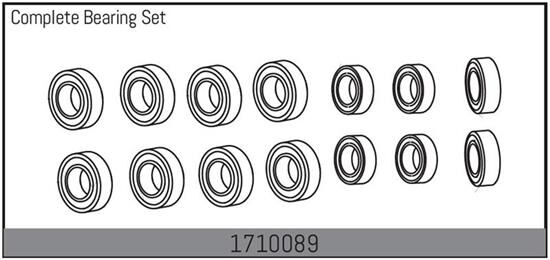 ABSIMA Rock Racer MAMBA 7 Ersatzteil Komplettes Kugellagerset / 1710089
