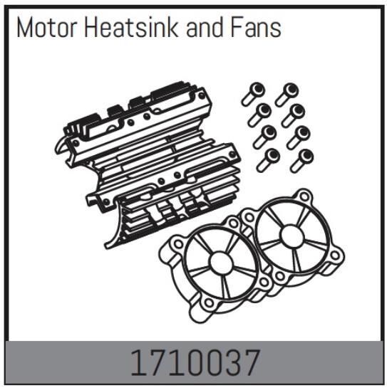 ABSIMA Rock Racer MAMBA 7 Ersatzteil Kühlkörper und Lüfter für Motor / 1710037