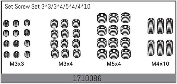 ABSIMA Rock Racer MAMBA 7 Ersatzteil Madenschraubenset 3*3/3*4/5*4/4*10 / 1710086