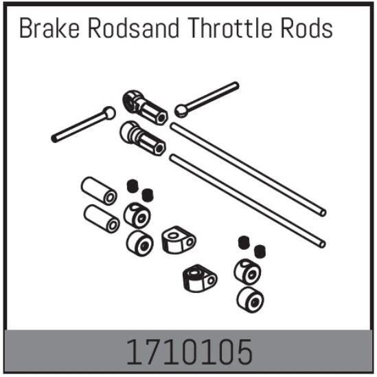 ABSIMA Rock Racer MAMBA 7 Ersatzteil Bremsgestängeset / 1710105
