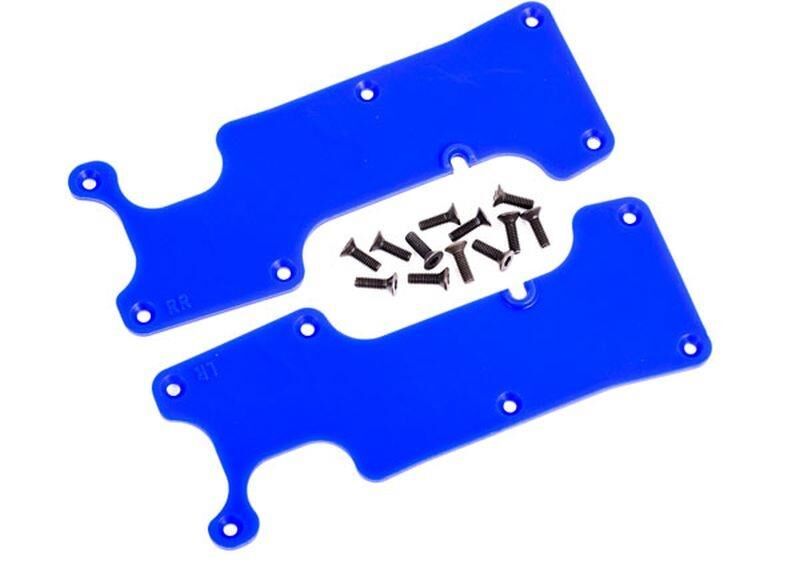 TRAXXAS SLEDGE Querlenker-Abdeckung blau hinten l/r + Schrauben / TRX9634X