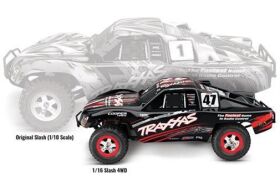 TRAXXAS Slash 4x4 RTR +12V-Lader+Akku 1/16 4WD Short-Course-Race-Truck Brushed / TRX70054-1