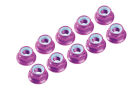 Ultimate Racing 3MM. ALU. NYLON NUT W/FLANGED PINK (10pcs) / UR1503-PK