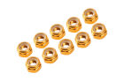 Ultimate Racing 3 mm. ALU. NYLON NUT GOLD (10pcs) / UR1502-G