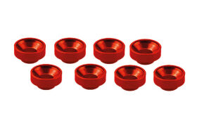 Ultimate Racing M3 ALUMINUM SERVO WASHER RED (8 pcs) /...