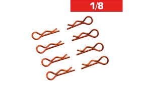 Ultimate Racing BODY CLIPS 1/8 L&R ORANGE (8 pcs.) /...