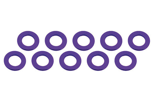 Ultimate Racing ALUMINUM SHIM (3x6x0.5mm) PURPLE (10pcs) / UR1504-P