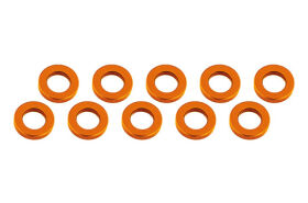 Ultimate Racing ALUMINUM SHIM (3x6x1mm)ORANGE (10pcs) /...