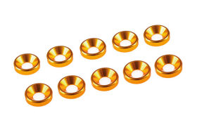 Ultimate Racing 4 mm. ALU. WASHER GOLD (10 pcs) / UR1511-G