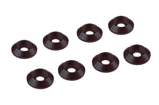 Ultimate Racing 3MM ALUMINIUM CAP HEAD WASHER BLACK (8 pcs) / UR1521-N