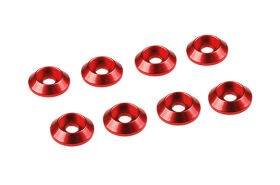 Ultimate Racing 3MM ALUMINIUM CAP HEAD WASHER RED (8 pcs)...