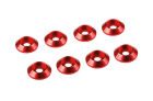 Ultimate Racing 3MM ALUMINIUM CAP HEAD WASHER RED (8 pcs) / UR1521-R