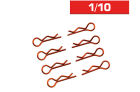 Ultimate Racing BODY CLIPS 1/10 L&R ORANGE (8 pcs.) / UR6411-G