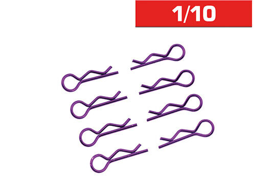 Ultimate Racing BODY CLIPS 1/10 L&R PURPLE (8 pcs.) / UR6411-P
