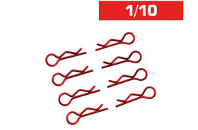 Ultimate Racing BODY CLIPS 1/10 L&R RED (8 pcs.) /...