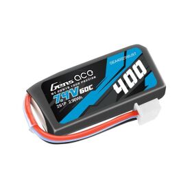 GensAce Akku LIPO 2S 7,4 V-400-60C(JST) 41 × 20 × 13 mm 20 g / GE1-0400-2J-60C
