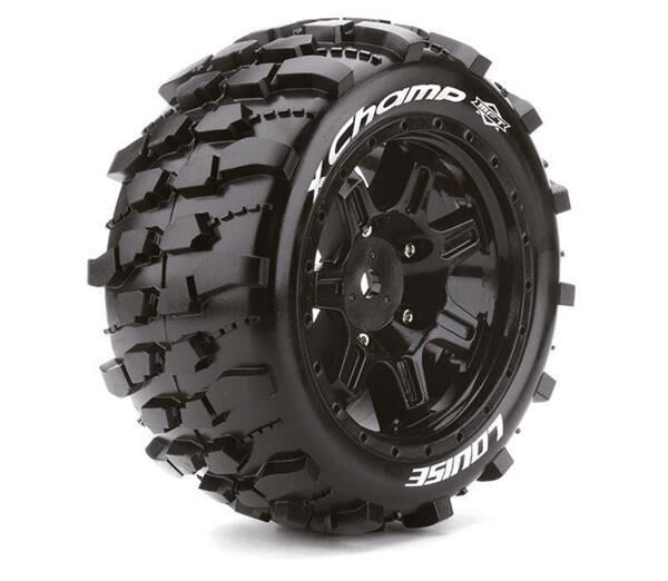 Louise 24mm TRAXXAS X-MAXX X-CHAMP Sport-Reifen Felge schwarz / LOUT3349B