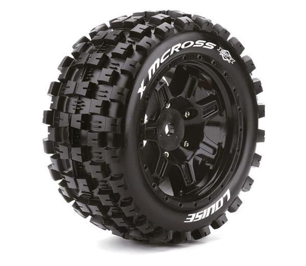 Louise 24mm TRAXXAS X-MAXX X-MCROSS Sport-Reifen Felge schwarz / LOUT3352B