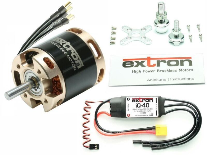 Extron Brushless Motor EXTRON 2820/10 (1100KV) Combo Set + iQ-40 Regler / X4068