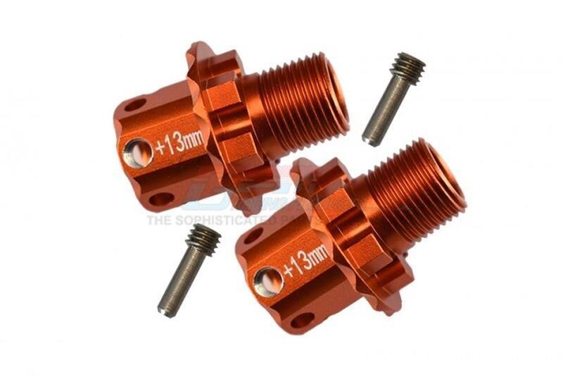 GPM TRAXXAS SLEDGE orange ALUMINUM 13MM HEX ADAPTERS-4PC SET / GPMSLE010/+13MMOR