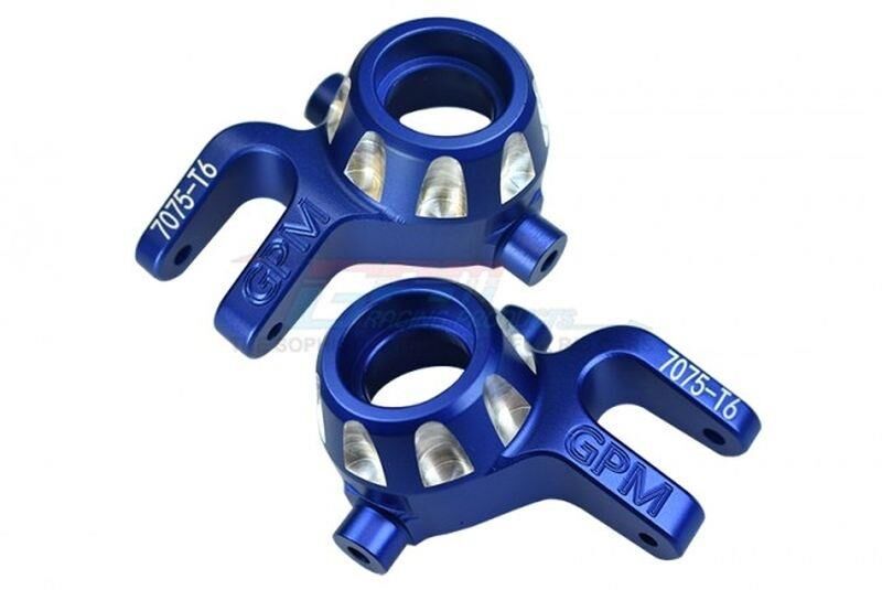 GPM TRAXXAS SLEDGE blue ALUMINUM 7075-T6 FRONT KNUCKLE ARMS -2PC SET / GPMSLE021B