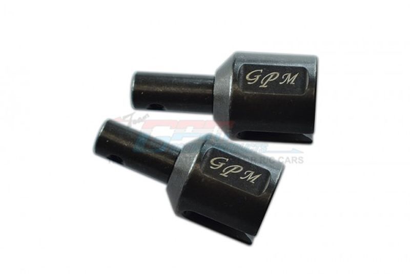 GPM TRAXXAS SLEDGE black GPM MEDIUM CARBON STEEL FRONT/REAR DIFF OUTDRIVE -2PC SET / GPMSLE039SBK