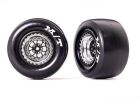TRAXXAS Drag Slash Reifen auf Felge hi Weld chrome mit schwarz Mickey Thompson / TRX9476R