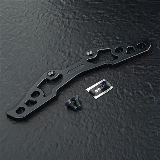 MST-Racing Alum. lightweight bumper support L (black) / MST210647BK