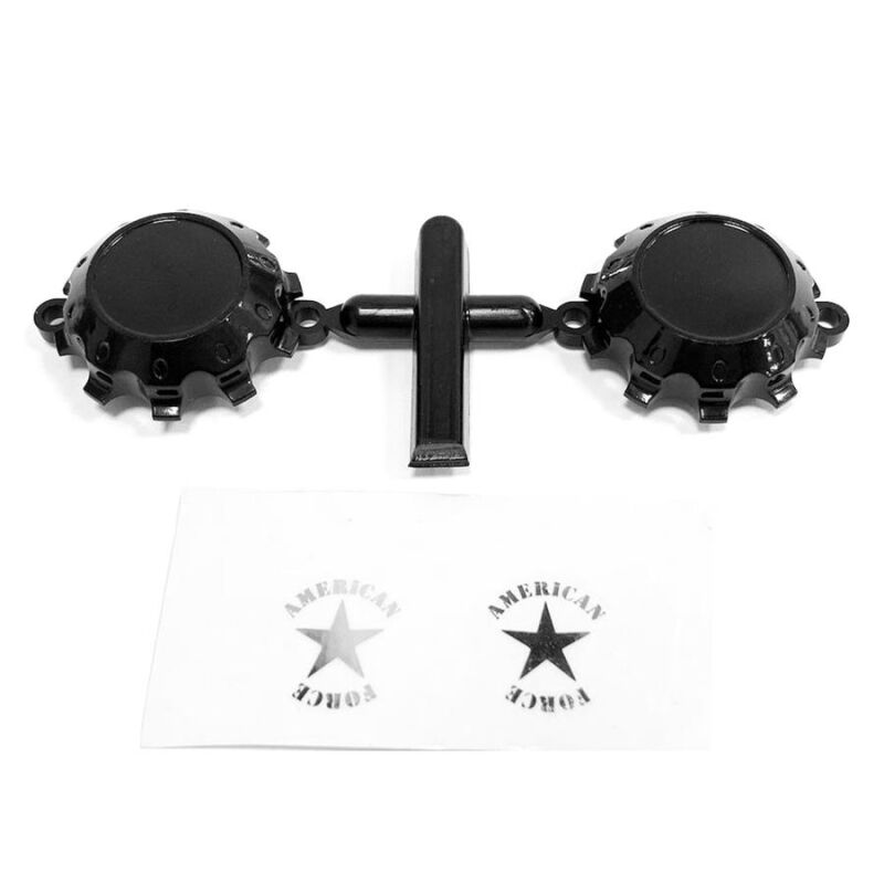 CEN Black Wheel Cap (w/decal, for American Force H01 CONTRA ) / CD0630