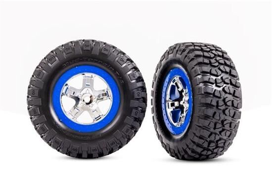 TRAXXAS BFGoodrich Reifen auf Felge SCT Chrom Beadl blau (2) 4WD v/h / TRX5867A